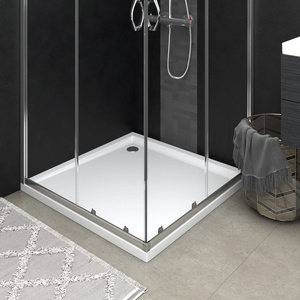 vidaXL Квадратно ABS душ корито, бяло, 80x80 см (148907)