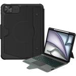 Apple NILLKIN Bumper Combo Pro за iPad Air 13 (2026/2025/2024) Калъф с Отделяща се Bluetooth Клавиатура, Тъчпад и 7-цветна Подсветка - Черен