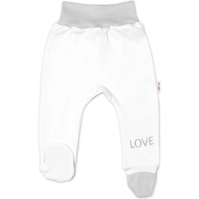 Baby Nellys Dojčenské polodupačky biele Love