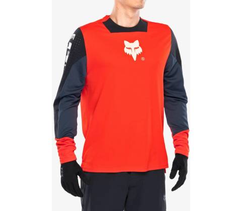 Fox Defend Elevated LS fluorescent red