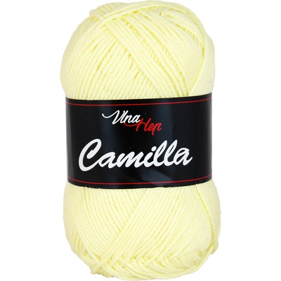 Vlna-hep Příze Camilla - bavlna Camilla: 8175 Vanilková s nádechem do zelena