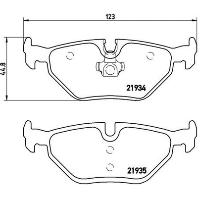 BREMBO Sada brzdových platničiek kotúčovej brzdy P71006