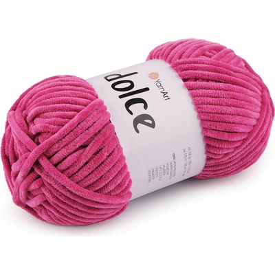 Pletací žinylková příze Dolce 100 g Varianta: 39 (794) pink tmavá, Balení: 1 ks 42108/79186/275998