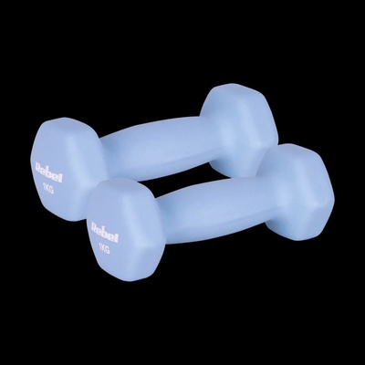 REBEL ACTIVE HEX neoprenové litinové činky 2 x 1 kg
