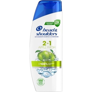 Head & Shoulders Apple Fresh 2in1 Šampon proti Lupům 330 ml. Pocit Svěžesti Vůně Jablka
