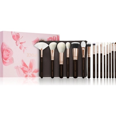 Zoeva The Artists Brush Set štetec na make-up + štetec na rozjasňovač + štetec na kontúry a lícenku + štetec na očné tiene + štetec na aplikáciu očných tieňov + skosený štetec