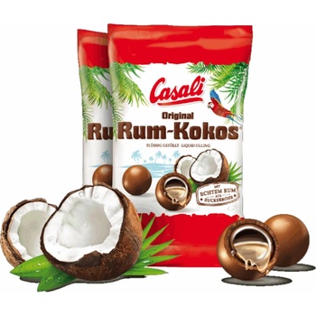 Casali Dražovaná kokosová cukrovinka s tekutou alkoholovou náplňou máčaná v čokoláde 100 g