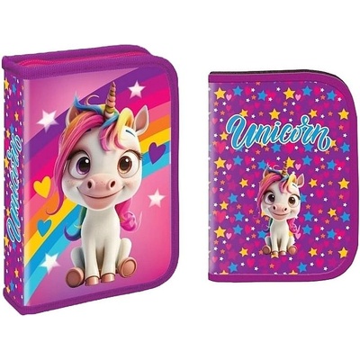 S-Cool Несесер с пособия S. Cool - Rainbow Unicorn, c 1 цип, 32 части (SC2896)