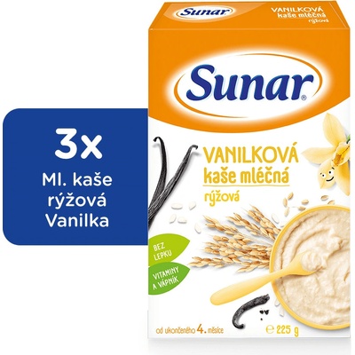 Sunar mliečna Vanilková 3 x 225 g