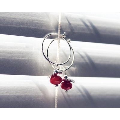 Minimal 202125 náušnice červeným poupětem 0150279
