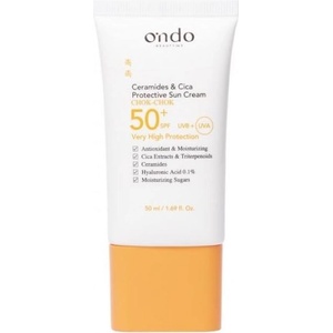 Ondo Beauty 36.5 Слънцезащитен крем за лице Ceramide & Cica, SPF50+, 50 ml - ozone