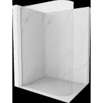 Mexen Kioto-R L заоблена преграда за душ Walk-in 90 x 200 см, прозрачна, четка никел - 800-090-103-97-06 (800-090-103-97-06)