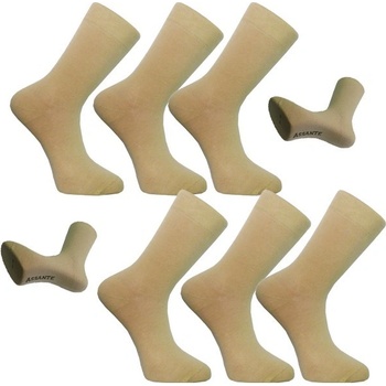 Assante 731 Multipack ponožky 6 párů antibakteriální se stříbrem béžové