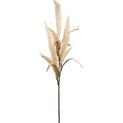 GASPER Umělá dekorace větvička trávy 70 cm krémová