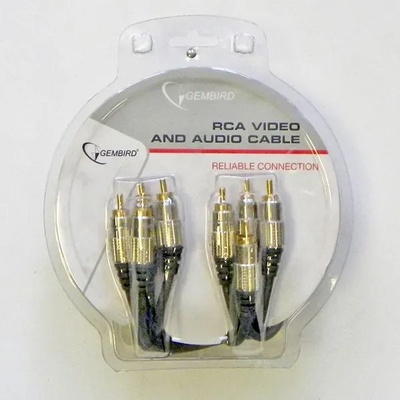 Gembird Cable RCA 4X M/M, 1.8m, Gold Plated, GMB (4009088)