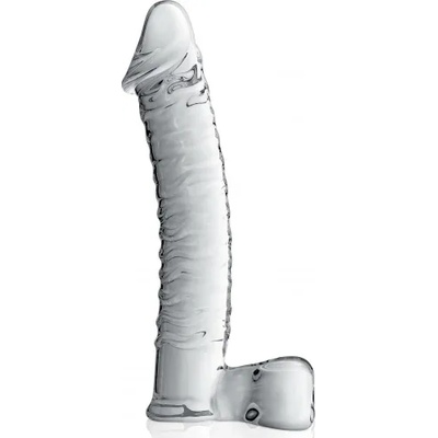 Glossy Toys Стъклено дилдо с тестиси Glossy 15