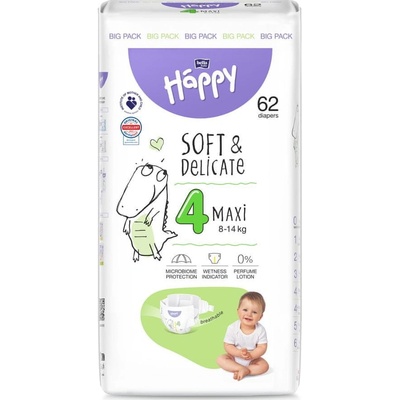 Bella Happy Soft & Delicate BigPack 4 8-14 kg 62 ks