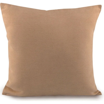 Povlak na polštář jednobarevný s jemným vzorem 45x45 cm béžová 2 ks