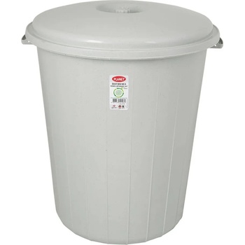 Image 1 of Ugurlar Plastik 70 л голям сив кош за боклук с горен капак Planet (013318)