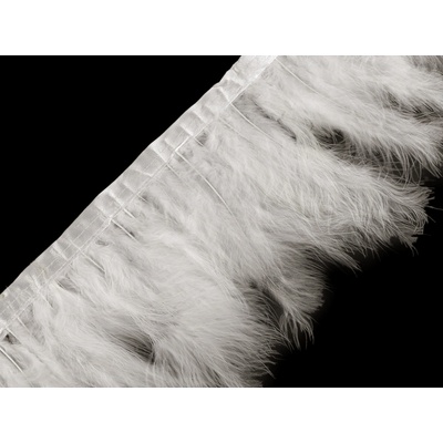 Prima-obchod Prýmek - krocaní peří šíře 9-12 cm, barva 1 Off White