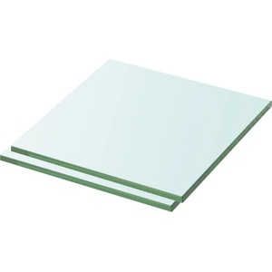 vidaXL Рафтове, 2 бр, панели прозрачно стъкло, 30x25 см (3051550)
