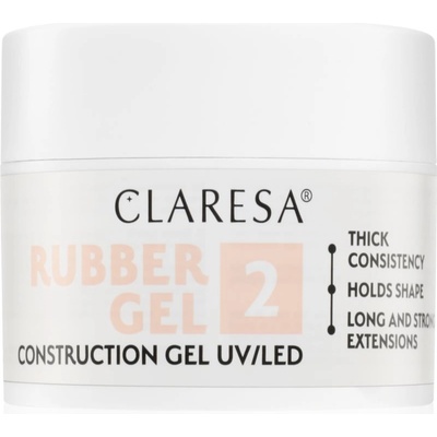 Claresa Rubber Gel Construction Gel UV/LED гел-лак за удължаване на ноктите цвят 02 45 гр