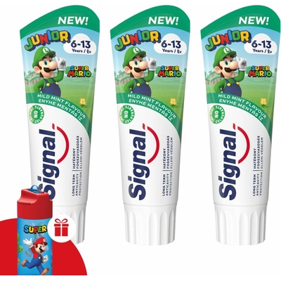 Signal Junior Super Mario jemná mätová 3 x 75 ml