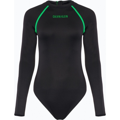 Calvin Klein Дамски бански костюм от една част Calvin Klein KW0KW02790 Intense Power Move Rashguard One Piece pvh black
