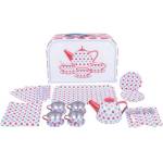 Bigjigs Toys - Метален чаен сервиз в куфарче - Точки (BJ632)