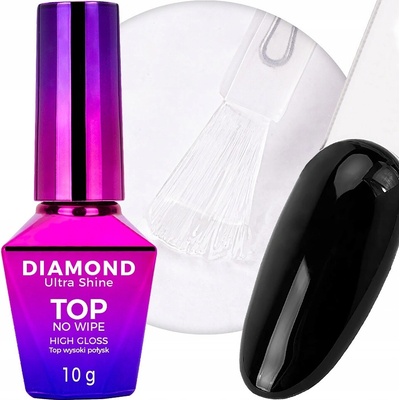 Vrchný lak s vysokým leskom Diamond Ultra Shine top no wipe high gloss MollyNails 10g