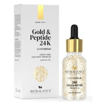 BIOBALANCE СУПЕР СЕРУМ 24k ЗЛАТО И ПЕПТИДИ
