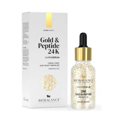 BIOBALANCE СУПЕР СЕРУМ 24k ЗЛАТО И ПЕПТИДИ