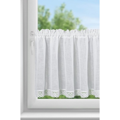 Takoy Záclonka z etamínu zdobená širokou krajkou, rustikální styl 150 x 60 cm-HF-372438 | 150 x 60 cm