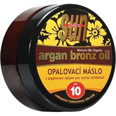 Vivaco Sun Argan Bronz Oil Tanning Butter слънцезащитно масло spf 10 унисекс 200 мл