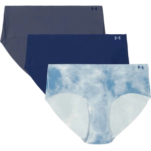 Under Armour Pure stretch noshow hipster-print 3pk Тъмносин, светлосиньо, тъмносиво m (1383896-034)