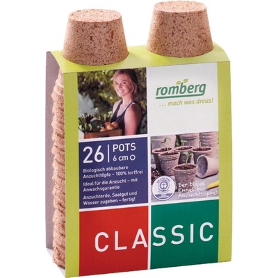 Romberg květináčky kulaté 26ks 6 cm celulozové