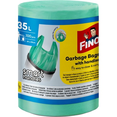 Fino Vrecia zaväzovacie Color 35l 8 µm 100 ks zelené