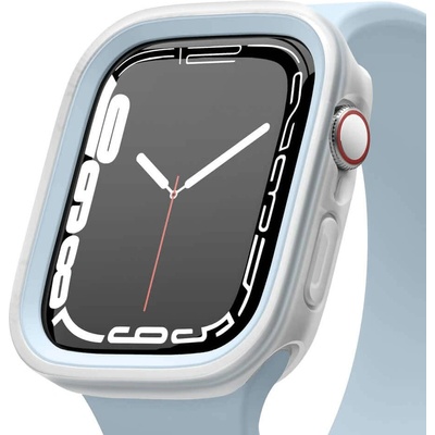 Elago Протектор за смарт часовник Elago Duo Apple Watch Case, за Apple Watch 7 45мм/8 45мм, силиконов, с две сменяеми поликарбонатни части, прозрачен-мат и светлосин (EAW45DUO-TRLBL)