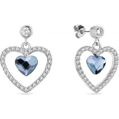 Spark modré se Swarovski Elements Amour KCC28086DB Denim Blue
