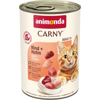 animonda Carny Adult 24 x hovädzie a srdce 400 g