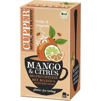 Cupper Bio ovocno-bylinný čaj porciovaný s mangom a citrusmi 20 ks