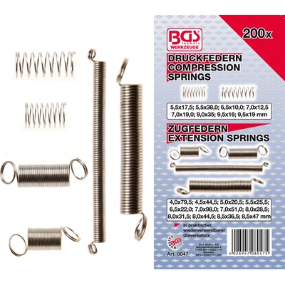 BGS Technic BGS 108047 Pružiny 200 ks sortiment pr. 4 ÷ 9,5 mm