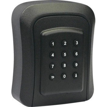 Bezpečnostná oceľová schránka KB,E1 čierna, 9,5 x 11,5 x 4,5 cm