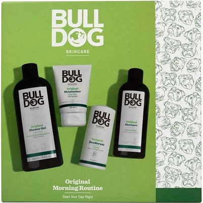Bulldog Original sprchový gél pre mužov 500 ml + hydratačný krém na tvár 100 ml + dezodorant roll-on 75 ml + energizujúci šampón 300 ml