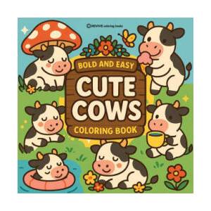 Bold & Easy Cute Cows Coloring Book | Revive Coloring Books (ISBN: 9781834121826)