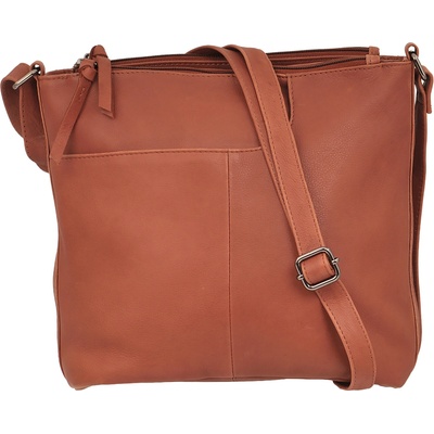 Dámská kožená kabelka LB-679 přírodní hnědá New bags leather