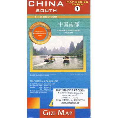 mapa China south 1:2 mil. geographical