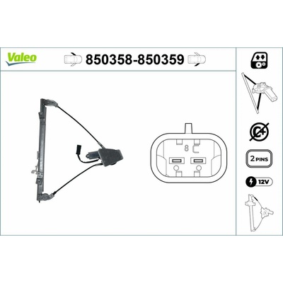 Zvedací zařízení oken VALEO 850359 850359