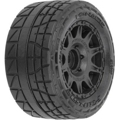 Pro-Line колело с гума 1: 18 Menace Street H12mm, диск черен (4): Granite GROM