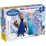 Lisciani Двулицев пъзел Lisciani за оцветяване от 108 части - Елза и Анна (46904) - baby